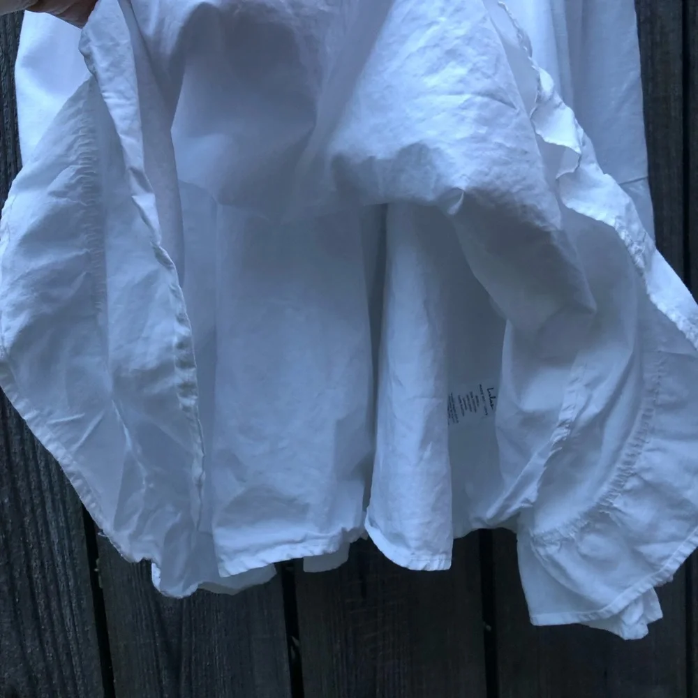 Lulus Good To Be Here Mini Dress Size S White Babydoll Cotton Linen Corset - Picture 8 of 16